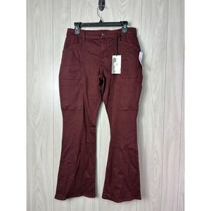 Studio Blue Halsey Utility Pocket Bootcut Pants Burgundy 12P NWT Stitch Fix